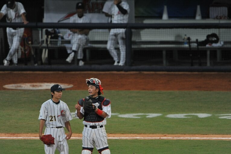 和田毅、阿部慎之助（2008年北京五輪）　©︎JMPA