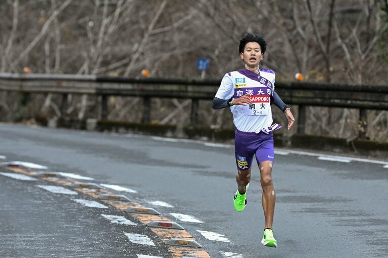 6区を3度走り区間賞1度、区間2位2度。「下りの貴公子」とも呼ばれた駒澤大の伊藤蒼唯　©Nanae Suzuki