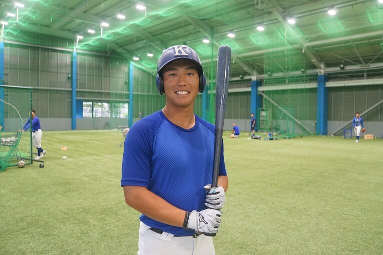 駒大野球部、現キャプテンの出村夢太　©Kei Nakamura