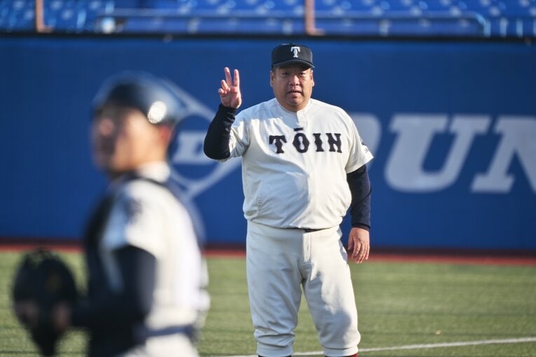 甲子園最多タイとなる68勝目を挙げた西谷監督　©BUNGEISHUNJU