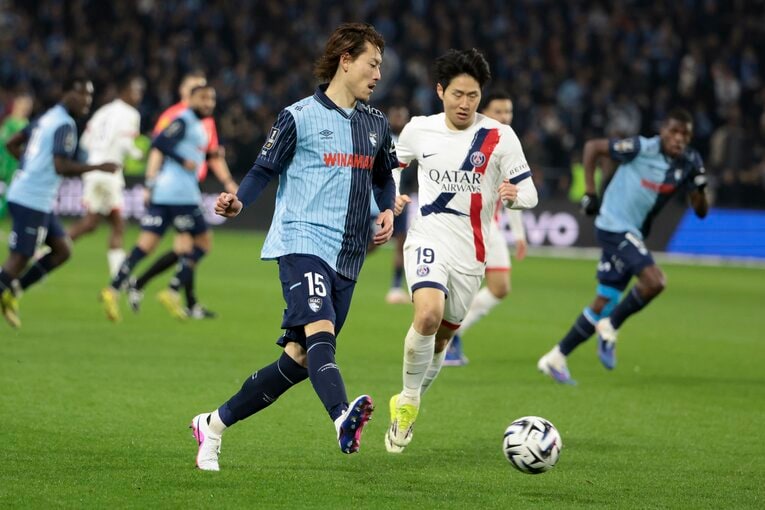瀬古歩夢は所属するルアーブルでPSG相手にもプレーしている　©Getty Images