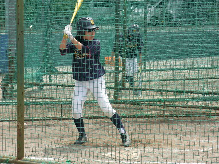 打撃練習に励む選手©Jun Aida