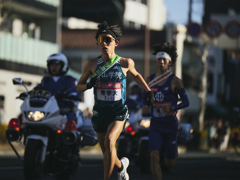 2区・黒田朝日は区間新。首位・中大との差を49秒まで詰める ©Yuki Suenaga