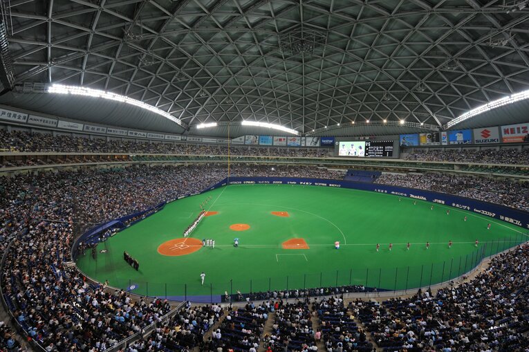 広さ、フェンスの高さなどからバンテリンドームナゴヤは“投手優位”とされる（2010年撮影）©Hideki Sugiyama