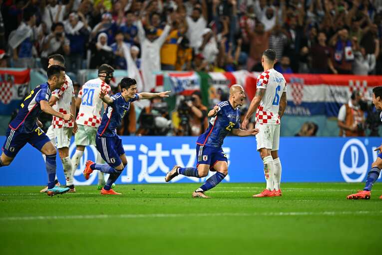 クロアチア戦の先制ゴール　©︎Takuya Kanako/JMPA