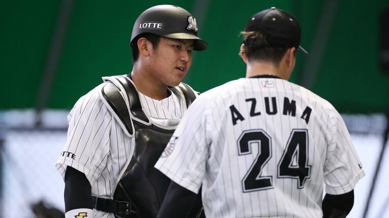 千葉ロッテ・松川虎生捕手　©Chiba Lotte Marines