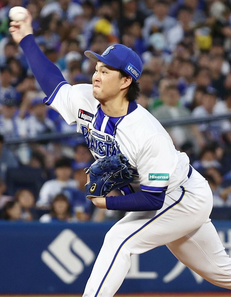 昨季9月6日のヤクルト戦では村上宗隆と初対決した　©JIJI PRESS