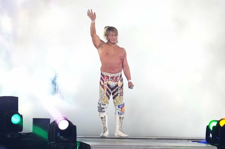 49歳の棚橋弘至は1月4日、超満員札止めの東京ドームで26年間の選手生活を終えた。ファンに別れを告げる「100年に一人の逸材」 ／ photograph by Essei Hara