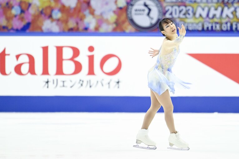 三原舞依のNHK杯フリーの演技　©Asami Enomoto