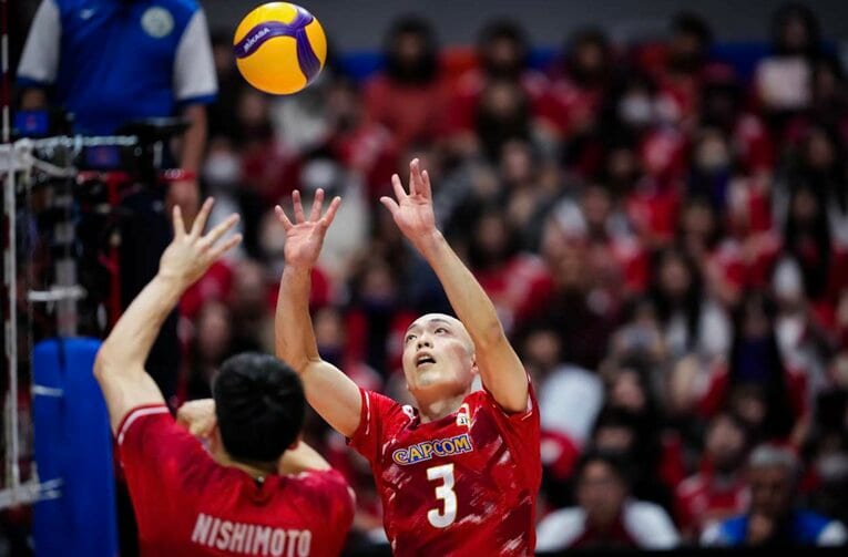 深津英臣（VNLイタリア戦）©Volleyball World
