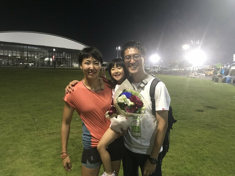 10年前の結婚・出産後もトップアスリートで居続けるため、家族一丸となって戦ってきた／本人提供