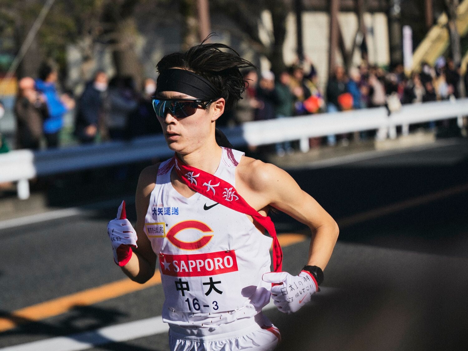 第101回箱根駅伝3区で区間賞を獲得した中央大学の本間颯は埼玉栄高校出身　©Yuki Suenaga