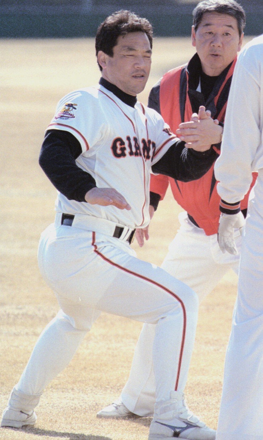 1995年2月の宮崎キャンプ。巨人2年目を迎えた落合は異例の“ひとり50日間キャンプ”を敢行した　©KYODO