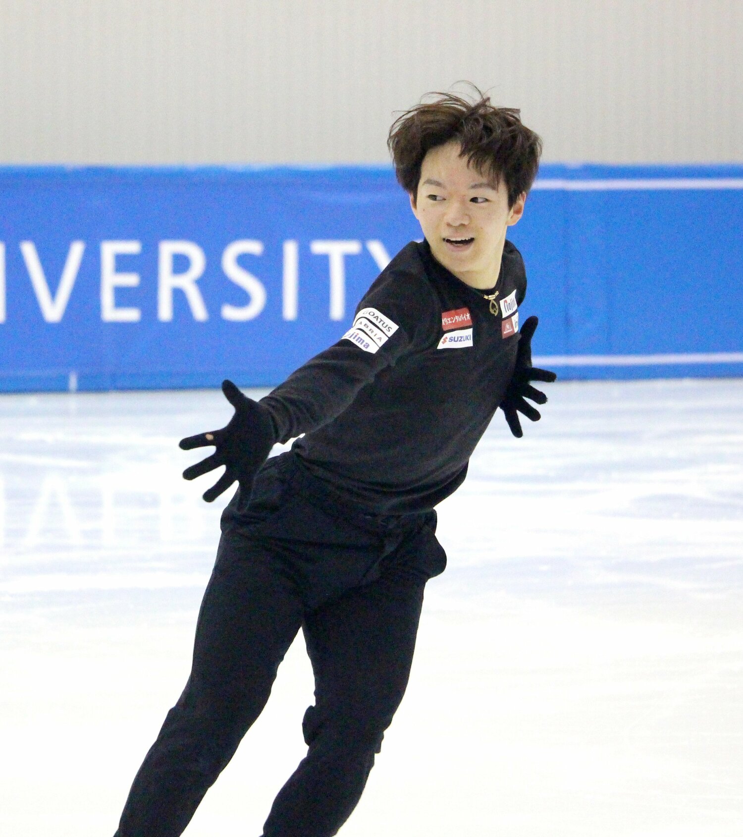 今年7月、全日本合宿で練習を行う鍵山　©JIJI PRESS