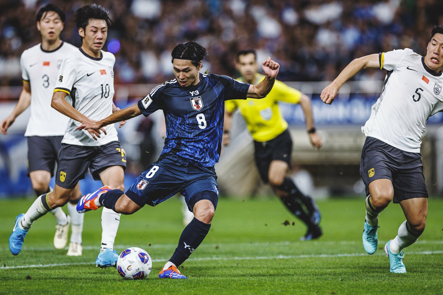 中国戦でのゴール　©Kiichi Matsumoto