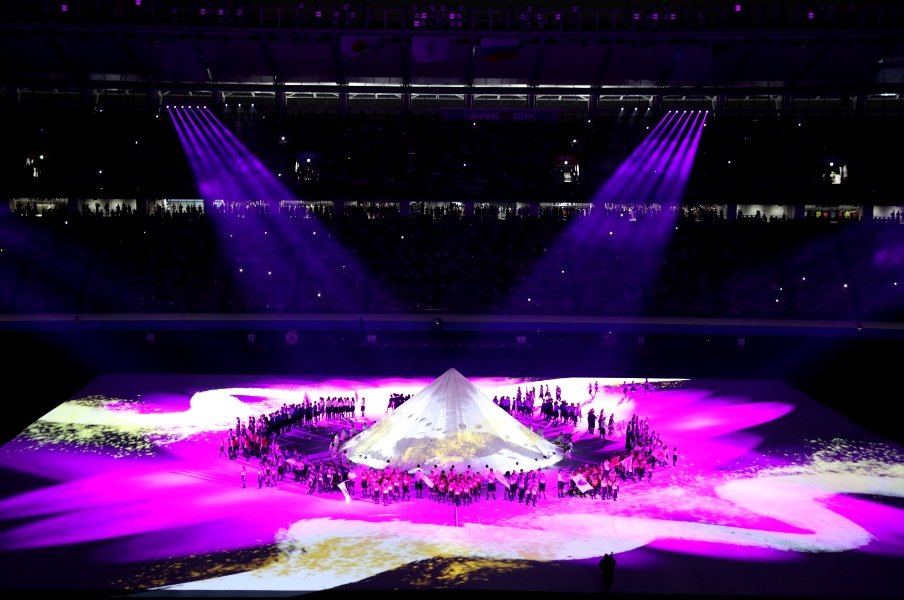 和をモチーフとしたプロジェクションマッピング　©︎Getty Images