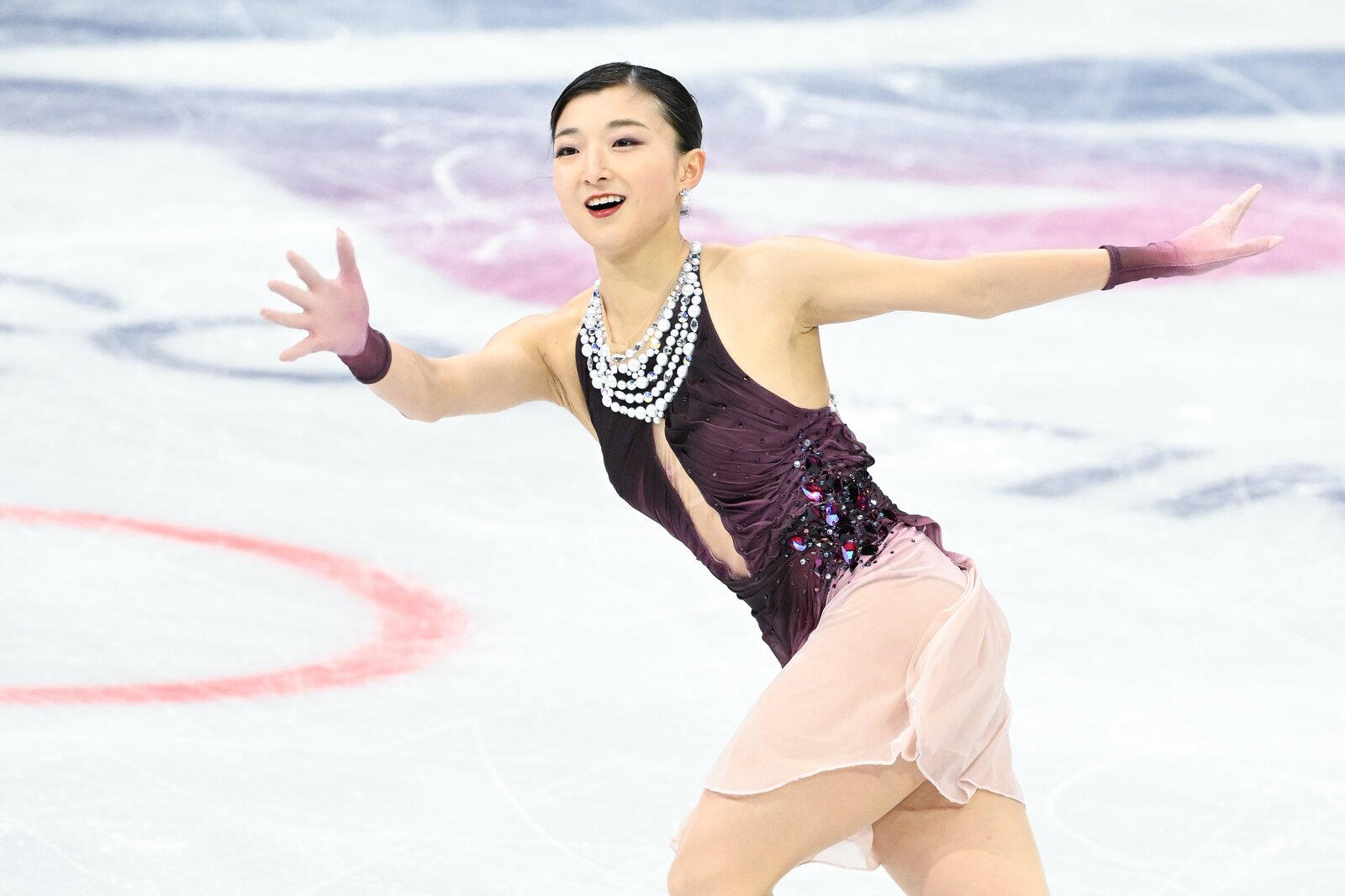 最後まで美しい演技で会場を魅了した坂本 ©️Asami Enomoto/JMPA