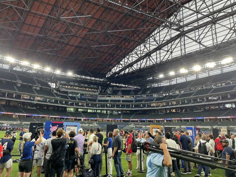 オールスター前日に実施されたメディアデーの様子（テキサス州アーリントン） ©NumberWeb