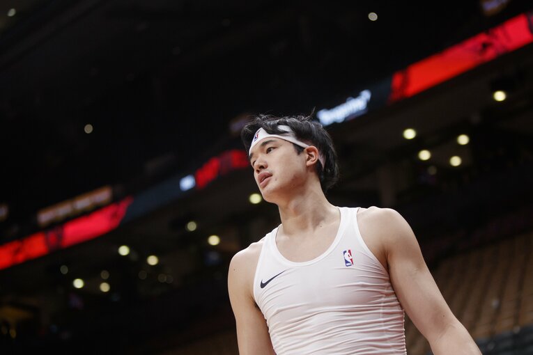 ラプターズ時代の渡邊雄太　©︎Getty Images