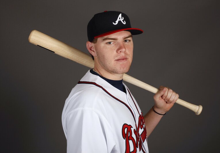 2009年、ブレーブス入団時のフリーマン（当時19歳）　©Getty Images