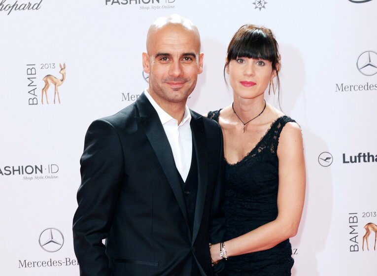 マンチェスター・シティのグアルディオラ監督と妻・クリスティーナ・セラ（写真は2013年撮影）　©Getty Images