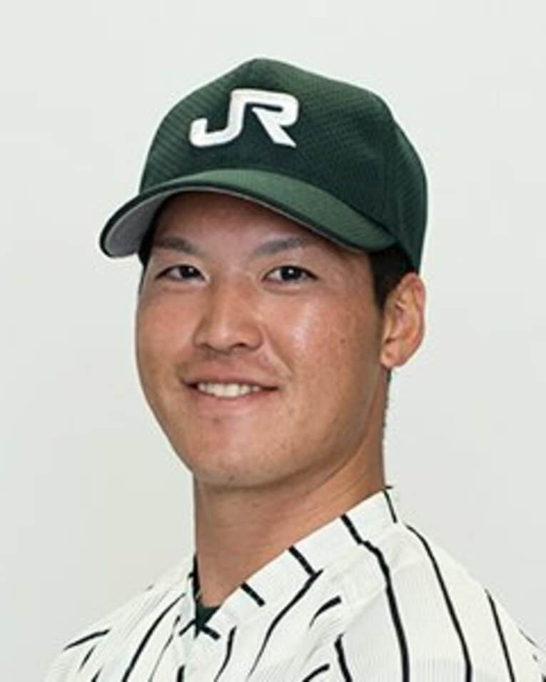 早大→JR東日本で活躍した東條／JR東日本野球部公式HPより