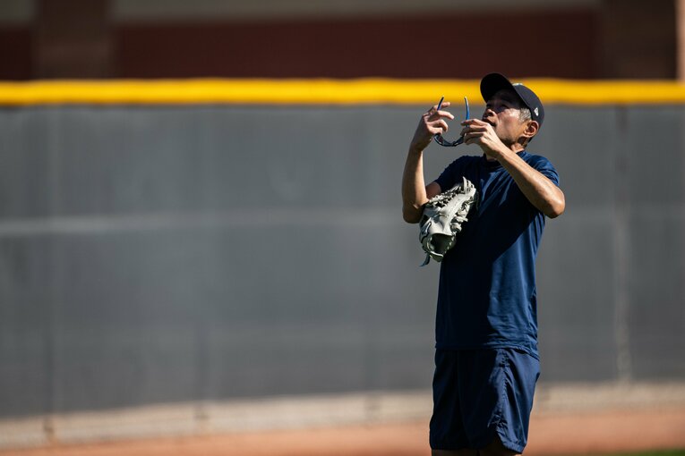 今年のマリナーズのスプリングキャンプで　©Nanae Suzuki