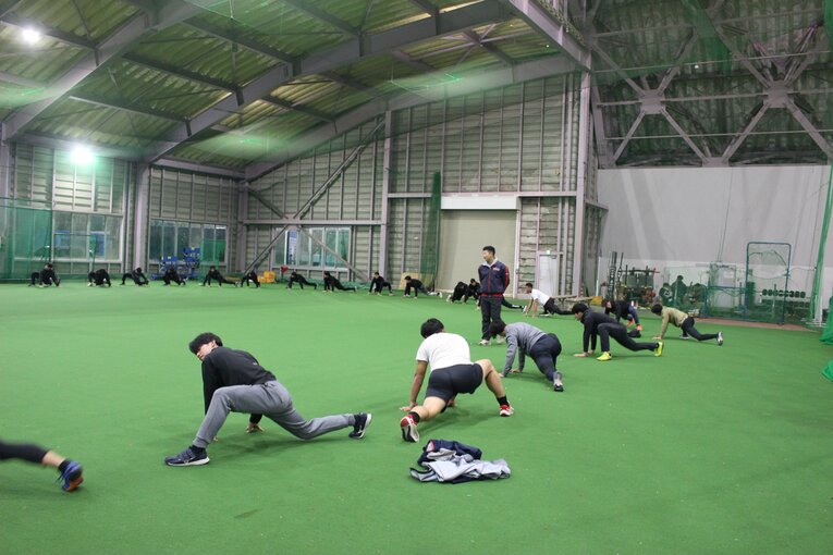 野球の練習はもちろん、安田監督はフィジカルトレーニングも重視する　©NumberWeb