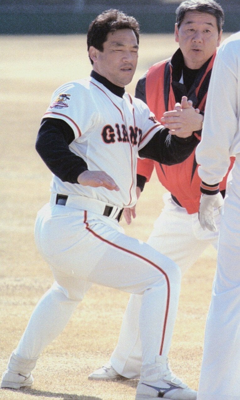 1995年2月の宮崎キャンプ。巨人2年目を迎えた落合は異例の“ひとり50日間キャンプ”を敢行した　©KYODO
