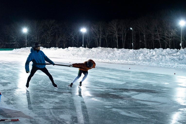 白鳥少年団が練習するスケートリンク　©Asami Enomoto