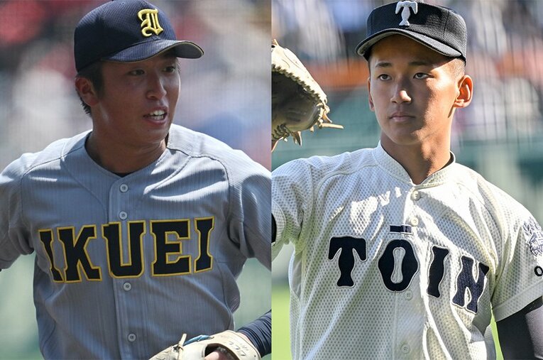 2023年、高校3年生世代で注目を集めた湯田統真と前田悠伍。プロスカウトの評価は？ ／ photograph by Hideki Sugiyama/Nanae Suzuki