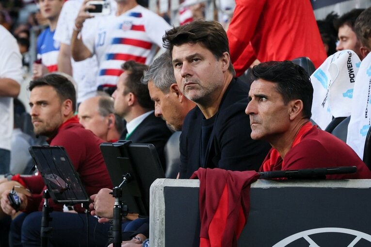 日本戦の直前には韓国代表に敗れ米国では批判も高まっていたポチェッティーノ監督　©JIJI PRESS