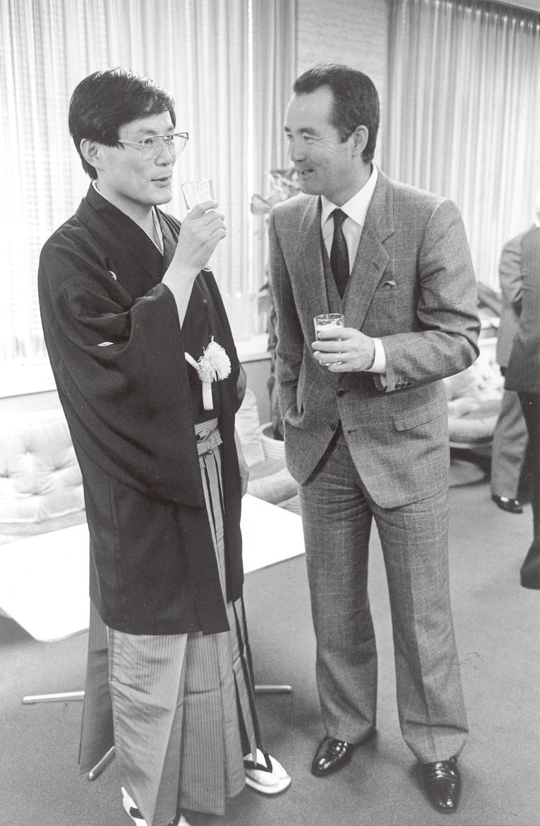 米長氏と長嶋氏©弦巻勝