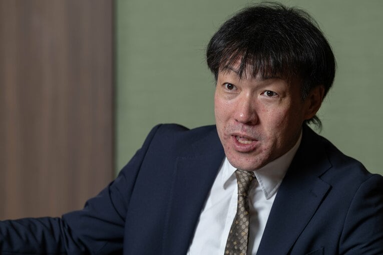 Number Webのインタビューに応じた多田野数人氏　©Tatsuo Harada