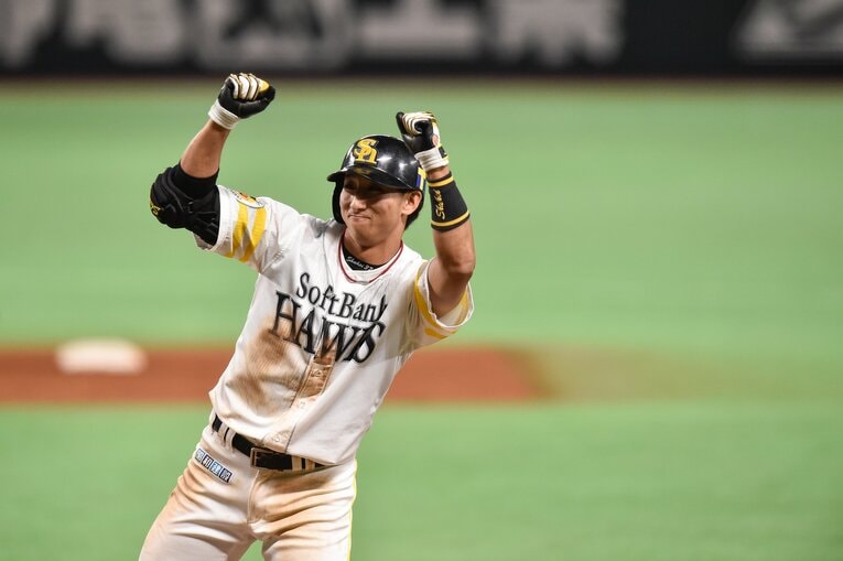 ソフトバンク時代の福田秀平（2015年）©︎Nanae Suzuki