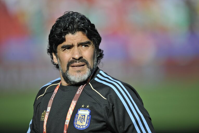 マラドーナ監督　©JMPA