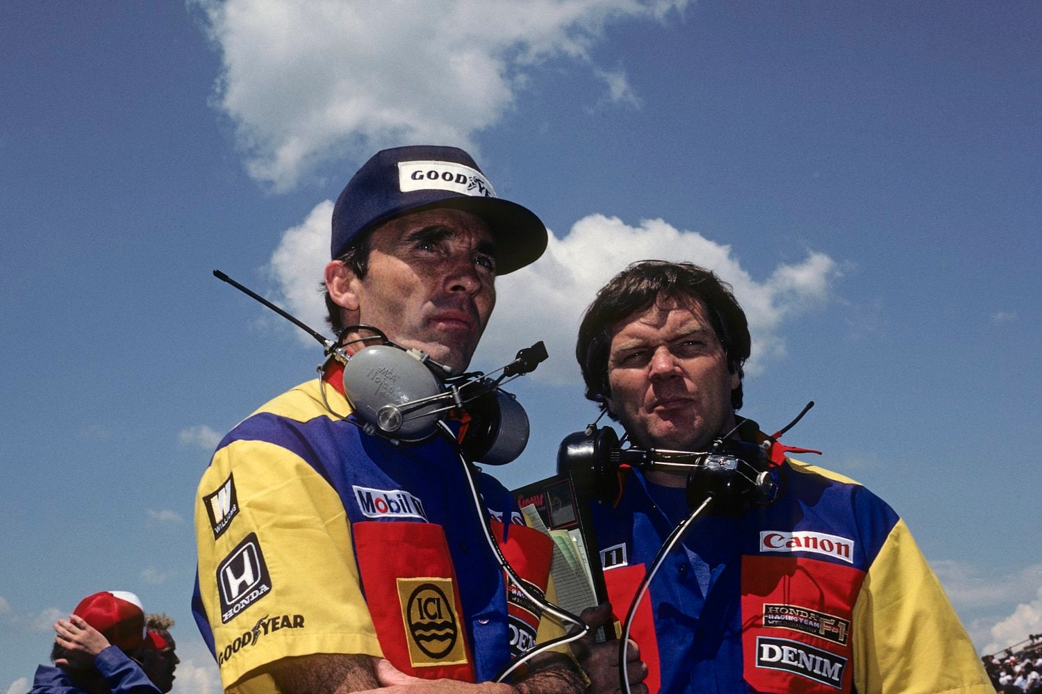 85年のフランク・ウイリアムズ（左）とパトリック・ヘッド　©Getty Images