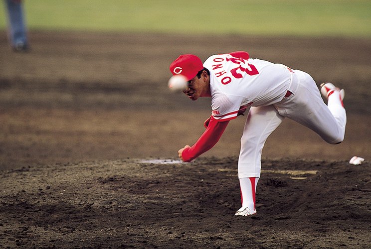 大野豊（Yutaka Ohno）1955年8月30日、島根県生まれ。'77年に広島入団。43歳で引退するまで、通算148勝138Sをマークした。'88年には沢村賞受賞。日本シリーズには5度出場して2勝1敗2S。'91年は第2 、4 、5戦で登板した。現在は解説者　photograph by Koji Asakura