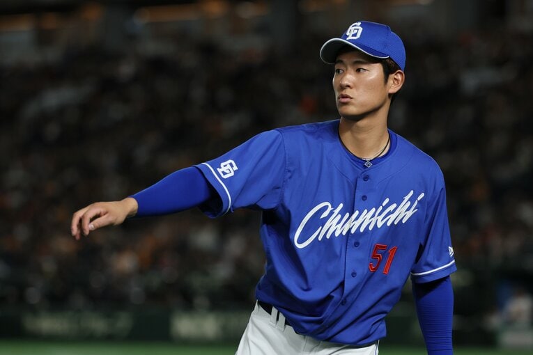 渡辺郁也の1つ下の代に上林誠知がいた。2013年ドラフト4位でソフトバンクに入団、現在は中日でプレー　 ©JIJI PRESS