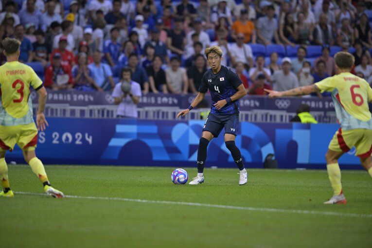 関根大輝が飛躍的に成長したと振り返るパリ五輪・スペイン戦　©Koki Nagahama/JMPA