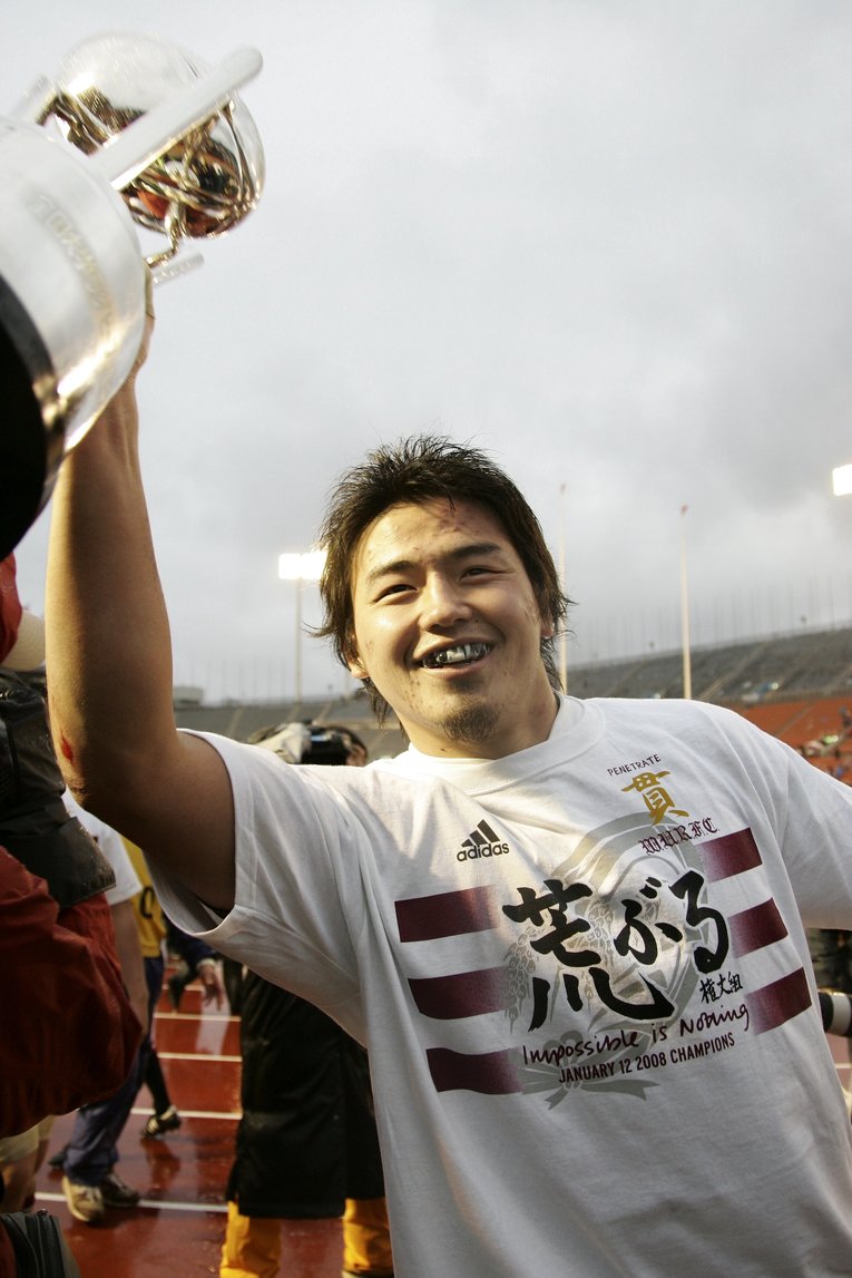 早稲田大時代の五郎丸歩（2008年）　©︎Tamon Matsuzono