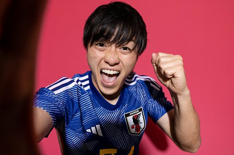 カタールW杯に臨む相馬勇紀。“ドラミちゃん”の愛称で親しまれるキャラクターだ ／ photograph by Adam Pretty - FIFA/Getty Images