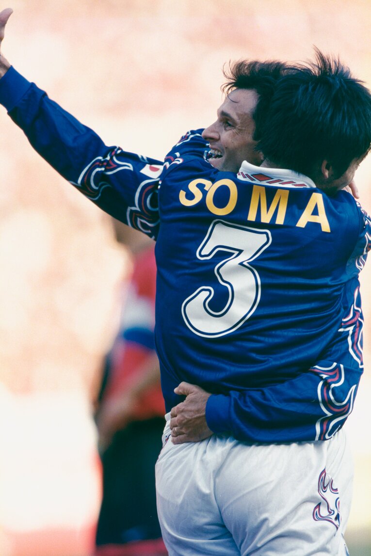 呂比須ワグナー、相馬直樹（1997年W杯予選）©︎Naoya Sanuki
