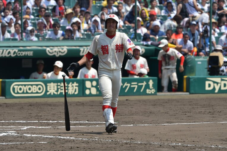 2年時には夏の甲子園に出場。延長戦までもつれた星稜戦では、奥川恭伸から1安打を記録　©︎Hideki Sugiyama