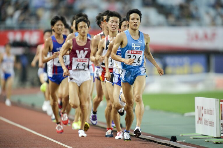 2012年の日本選手権。1万ｍでのロンドン五輪出場を目指したが10位と振るわず　©BUNGEISHUNJU