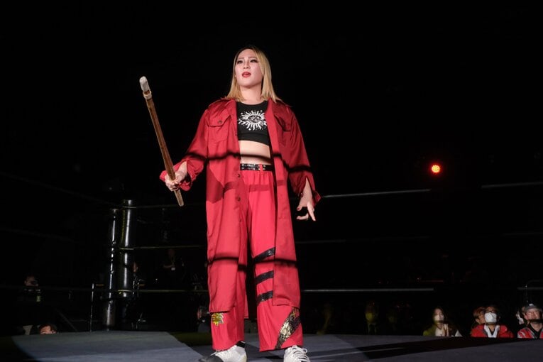 PPPTOKYOでの「壮行試合」に竹刀を持って入場