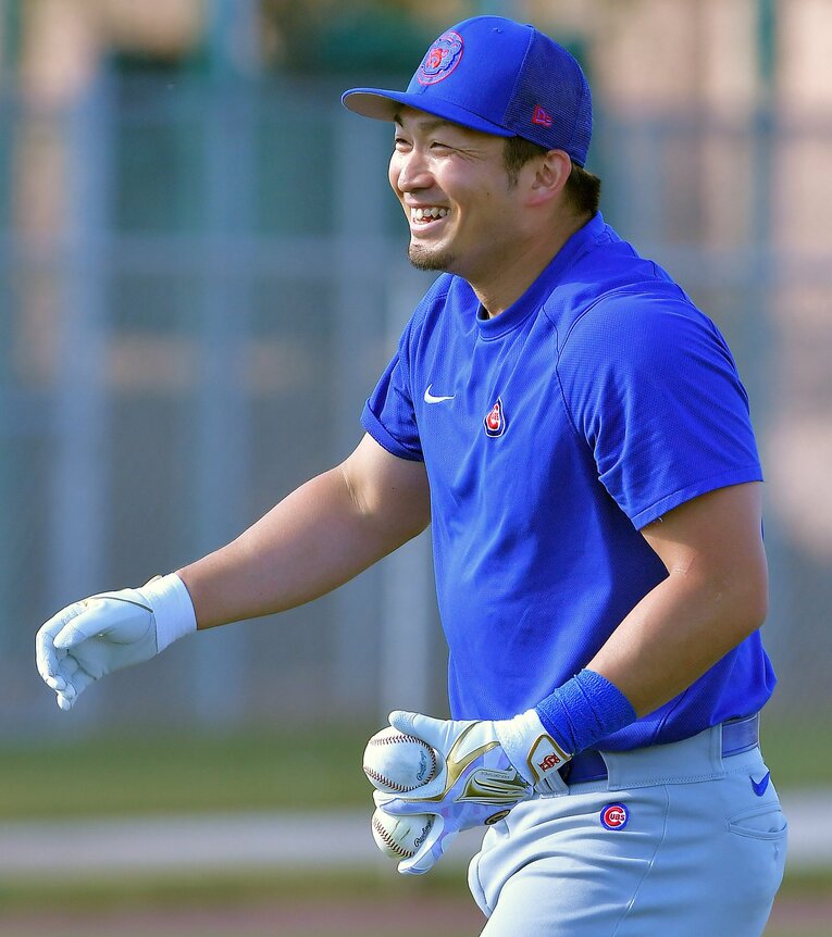 キャンプ地での鈴木。侍ジャパン合流後は、若手を引っ張る存在としても期待される　©JIJI PRESS