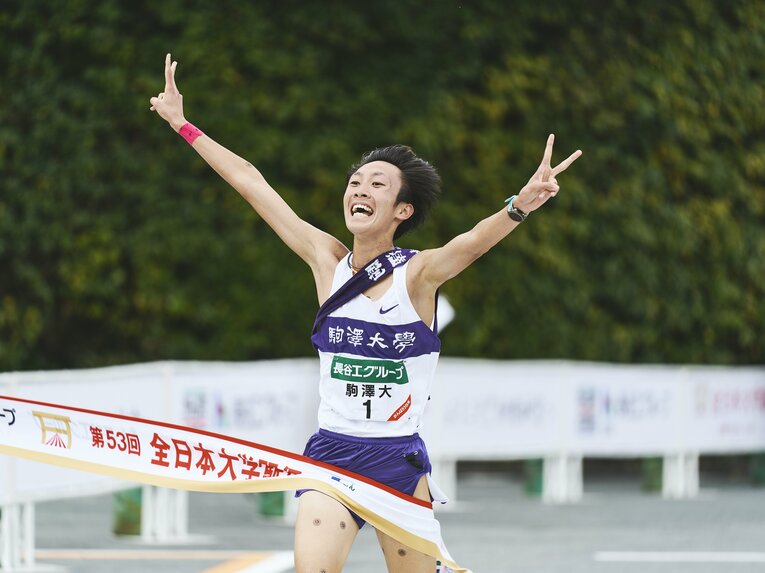 アンカーを務めた花尾　©Yuki Suenaga