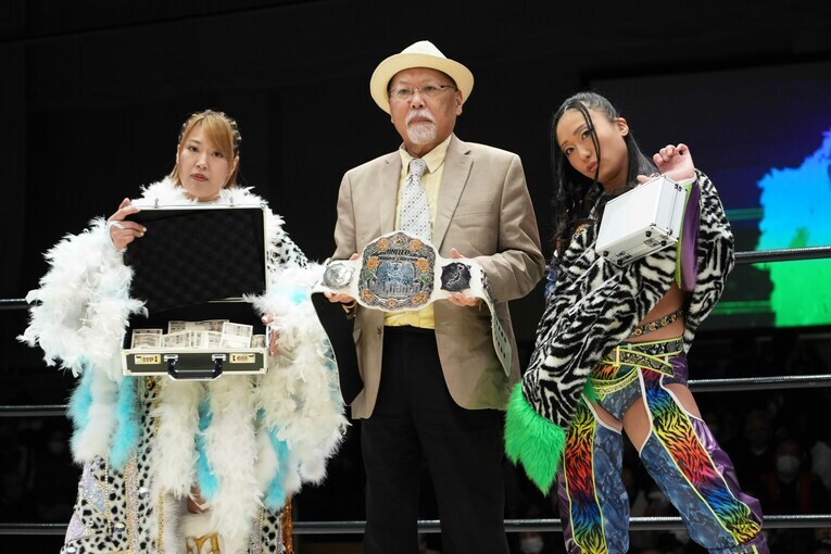 ベルトと1000万円をかけて野崎渚との試合に臨む桜井麻衣　©Essei Hara