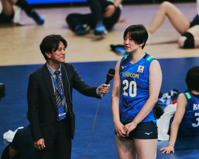 荒木彩花（VNLセルビア戦）©︎Yuki Suenaga